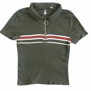 Pacsun Me to We essentials Zip Neck Polo Top